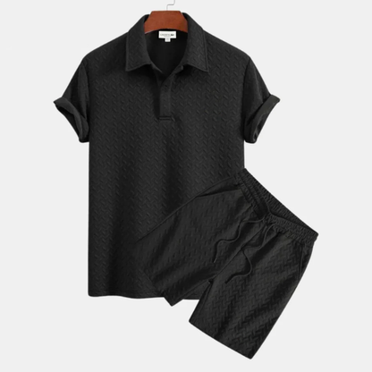 Capri Knit Polo Set — Premium Polo + Bermuda Shorts