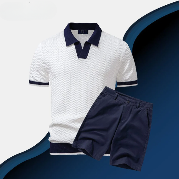 Riviera Knit Polo Set — Premium Polo + Bermuda Shorts