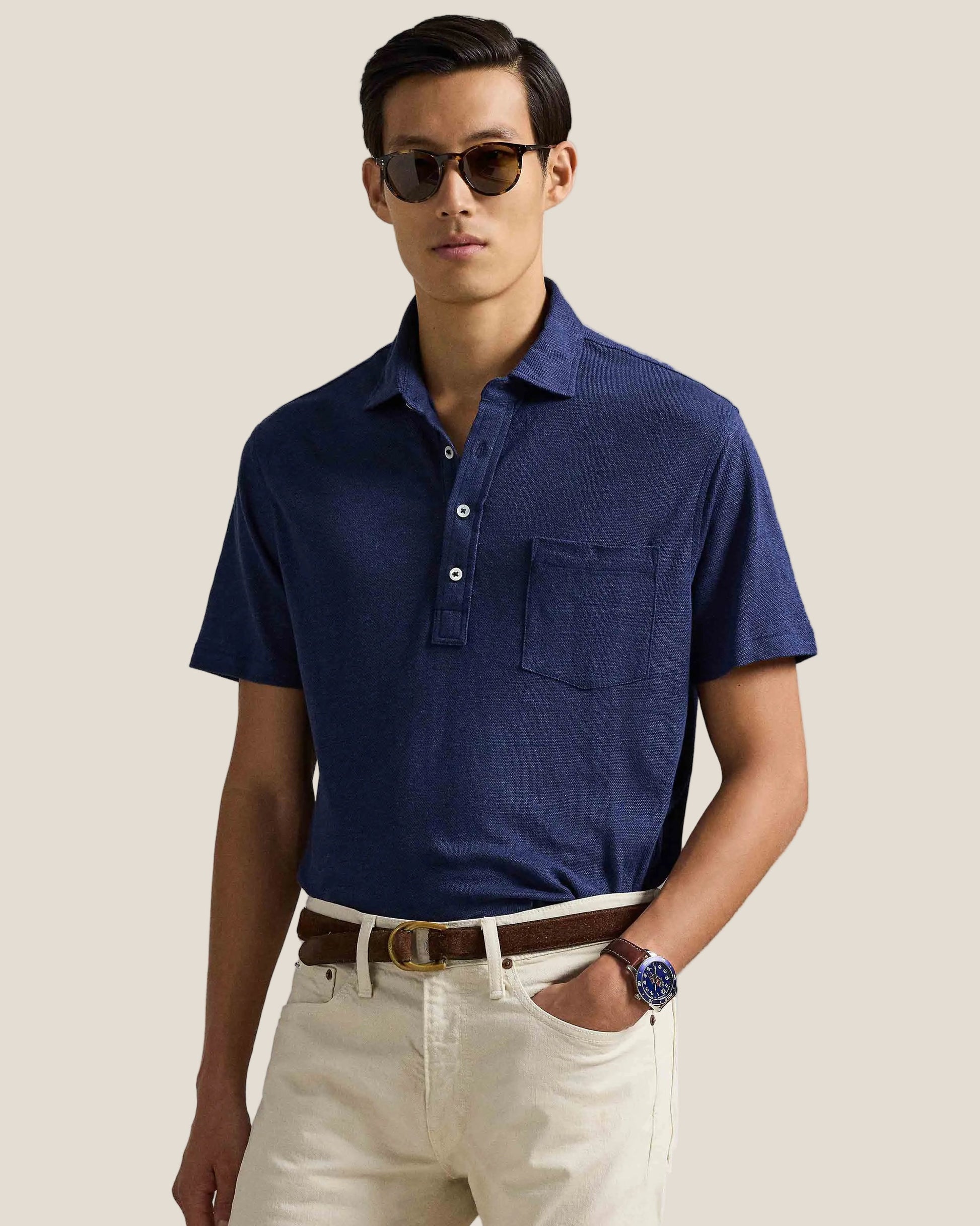 Men's Knit Polo Shirt Position 2